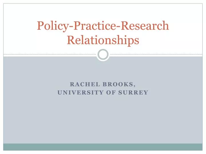 policy practice research relationships