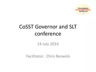 CoSST Governor and SLT conference