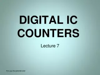 DIGITAL IC COUNTERS