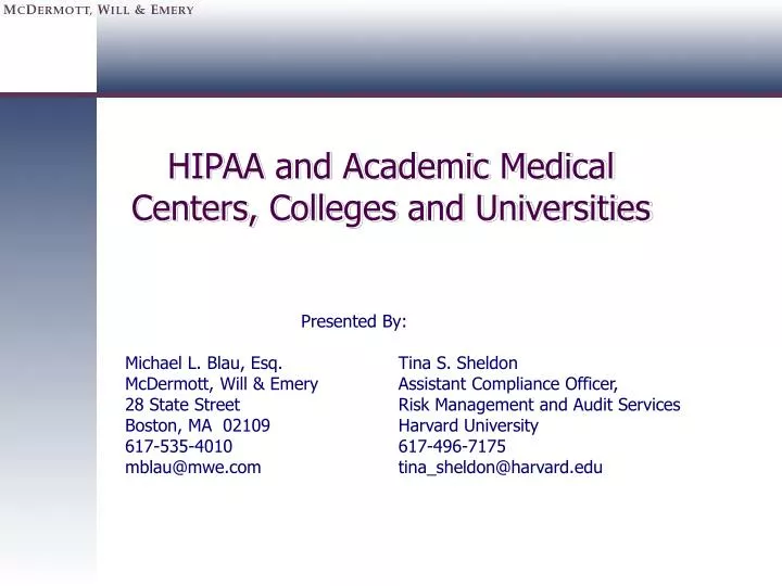 hipaa and academic medical centers colleges and universities