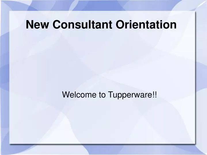 welcome to tupperware