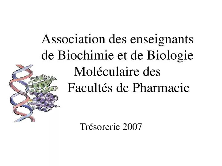 association des enseignants de biochimie et de biologie mol culaire des facult s de pharmacie