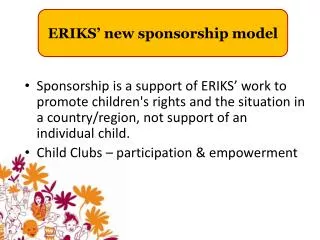 ERIKS’ new sponsorship model