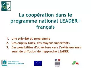 La coopération dans le programme national LEADER+ français