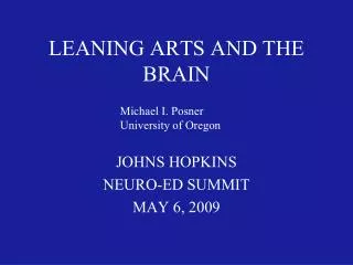 LEANING ARTS AND THE BRAIN