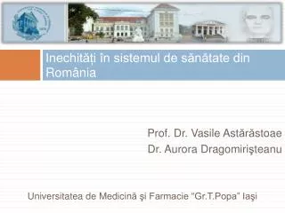 Inechități în sistemul de sănătate din România