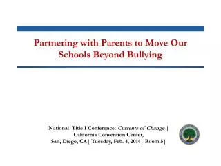 Partnering with Parents to Move Our Schools Beyond Bullying