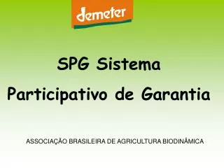 SPG Sistema Participativo de Garantia