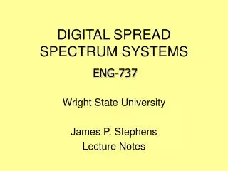 DIGITAL SPREAD SPECTRUM SYSTEMS