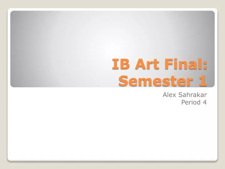 ib art final semester 1