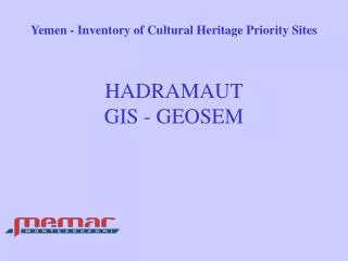 HADRAMAUT GIS - GEOSEM