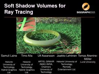 Soft Shadow Volumes for Ray Tracing