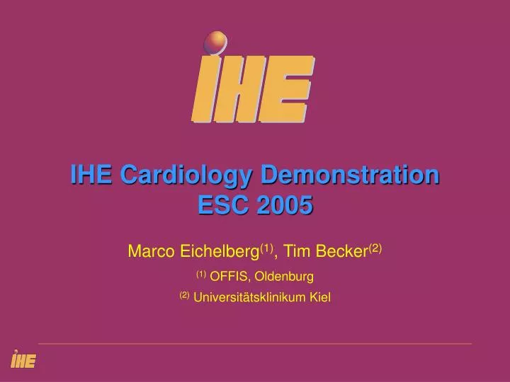 ihe cardiology demonstration esc 2005