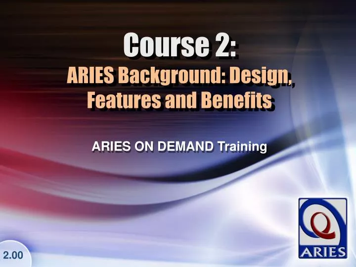 course 2 aries background design features and benefits