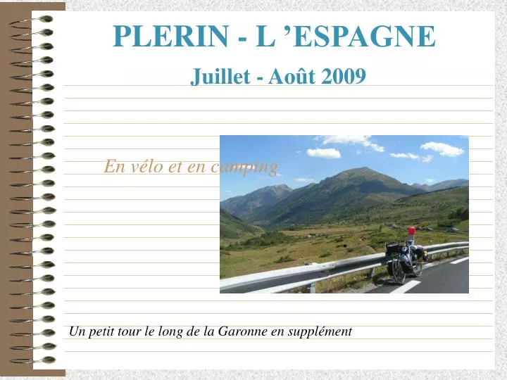 plerin l espagne juillet ao t 2009