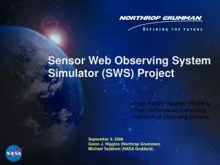Sensor Web Observing System Simulator (SWS) Project