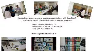 Want to learn about innovative w ays to e ngage s tudents with disabilities?