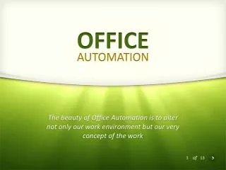 OFFICE AUTOMATION