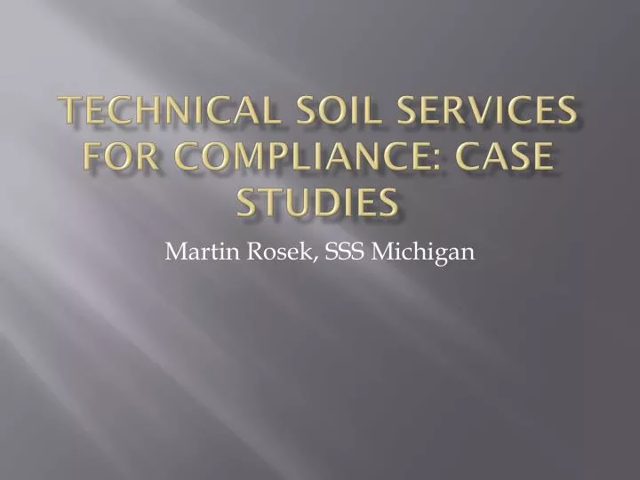 technical soil services for compliance case studies