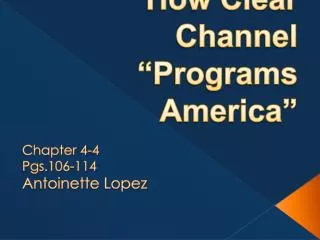 Big World: How Clear Channel “Programs America”