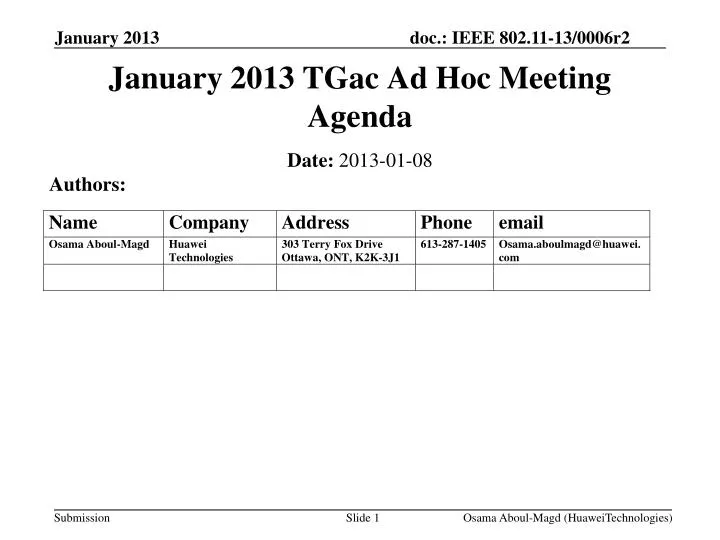 january 2013 tgac ad hoc meeting agenda