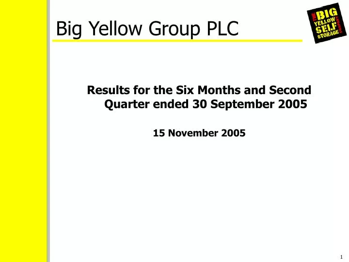 big yellow group plc