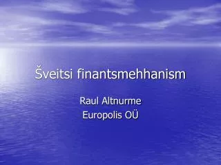 Šveitsi finantsmehhanism