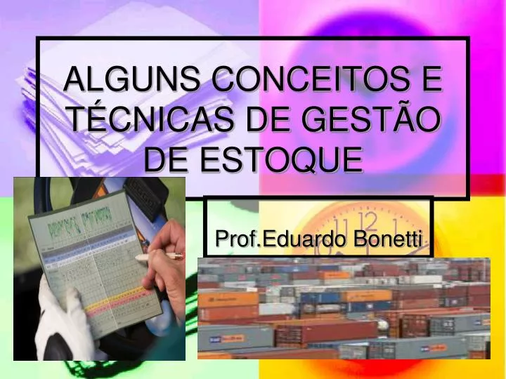 alguns conceitos e t cnicas de gest o de estoque