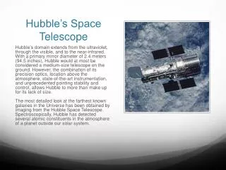 Hubble’s Space Telescope