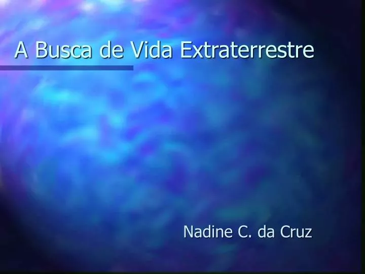 a busca de vida extraterrestre