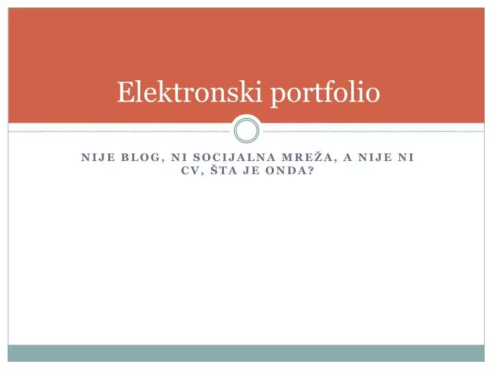 elektronski portfolio