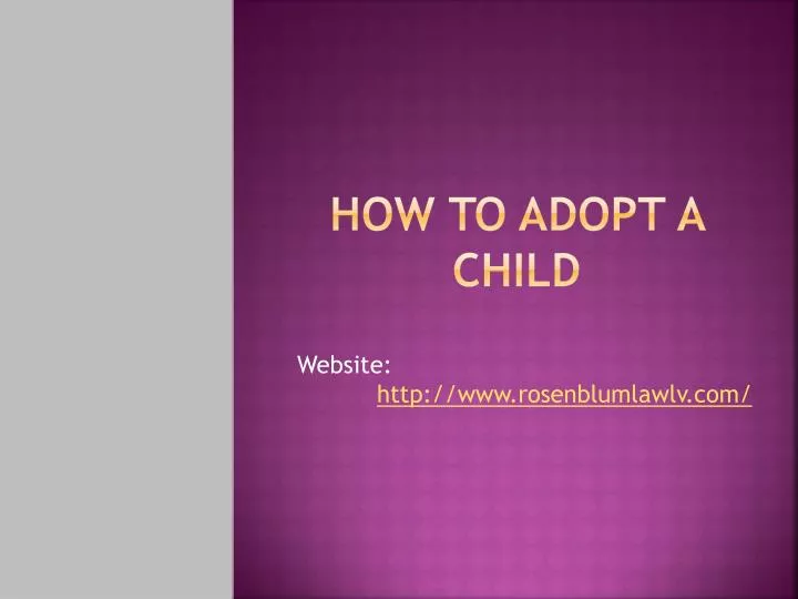 how to adopt a child