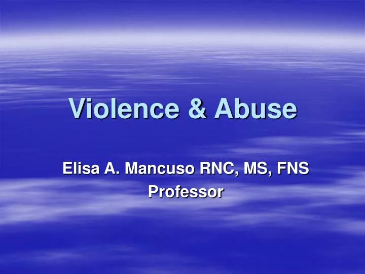 violence abuse