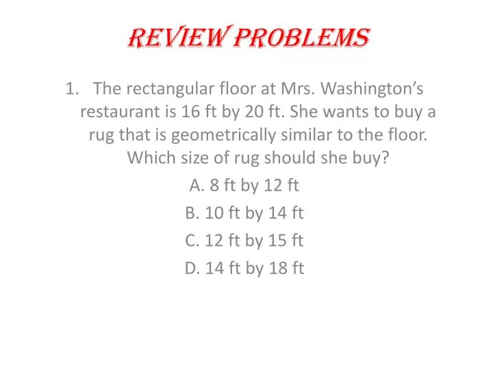 review problems