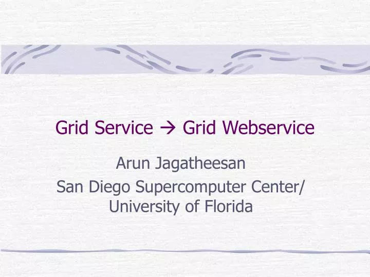 grid service grid webservice