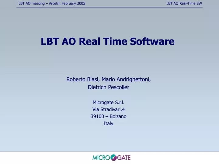 lbt ao real time software