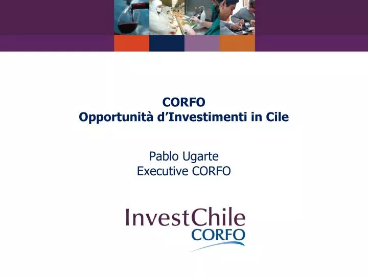 corfo opportunit d investimenti in cile pablo ugarte executive corfo