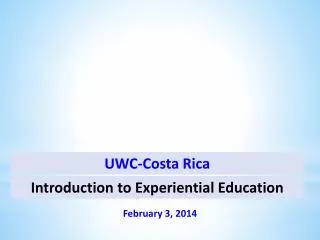Introduction to Experiential Education