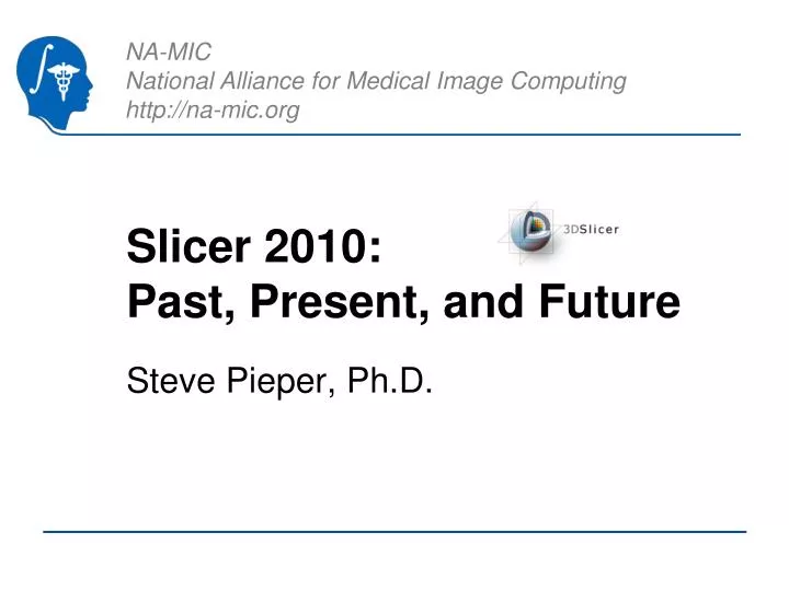 slicer 2010 past present and future
