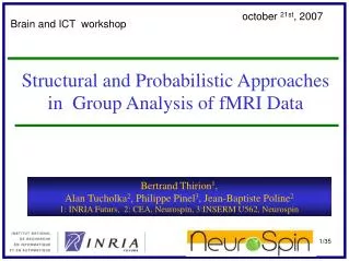 Structural and Probabilistic Approaches in Group Analysis of fMRI Data