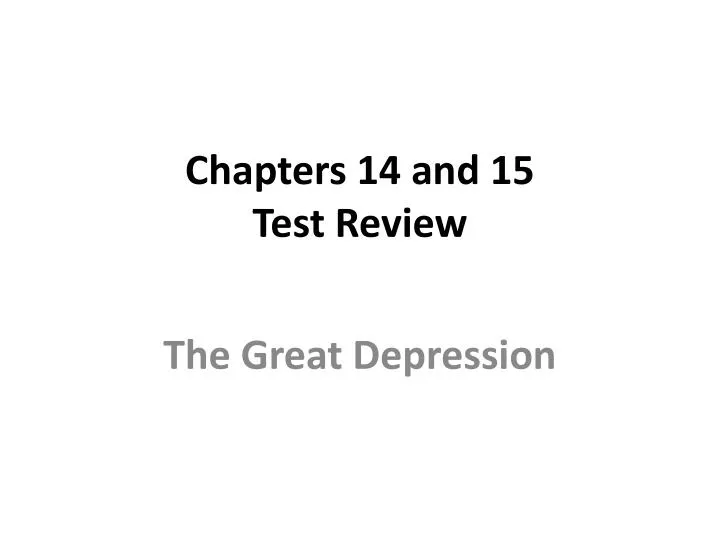 chapters 14 and 15 test review