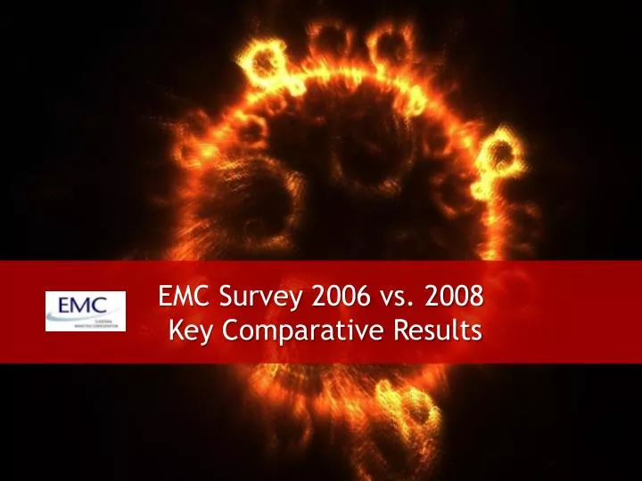 emc survey 2006 vs 2008 key comparative results