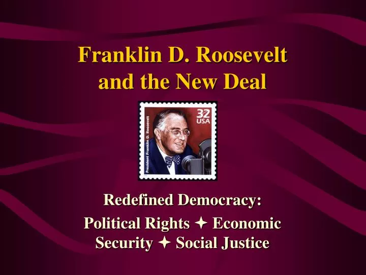 franklin d roosevelt and the new deal