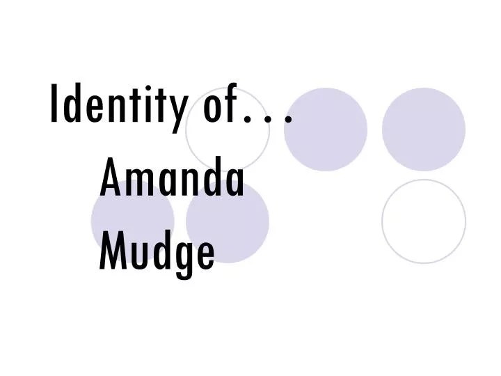 identity of amanda mudge