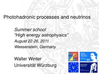 Photohadronic processes and neutrinos