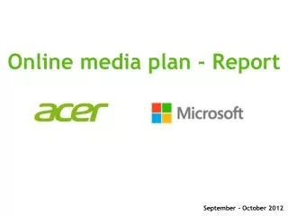 Online media plan - Report