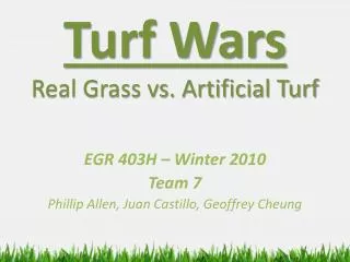 Turf Wars Real Grass vs. Artificial Turf