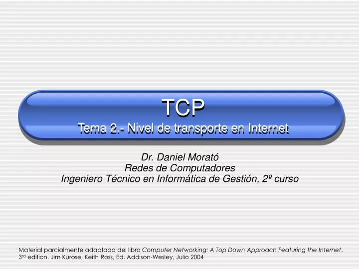 tcp tema 2 nivel de transporte en internet