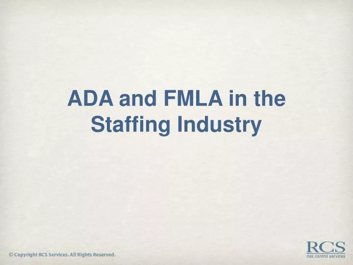 ada and fmla in the staffing industry