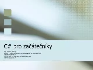 C # pro začátečníky